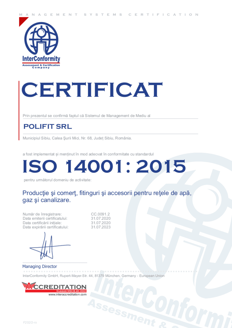 ISO 14001 POLIFIT
